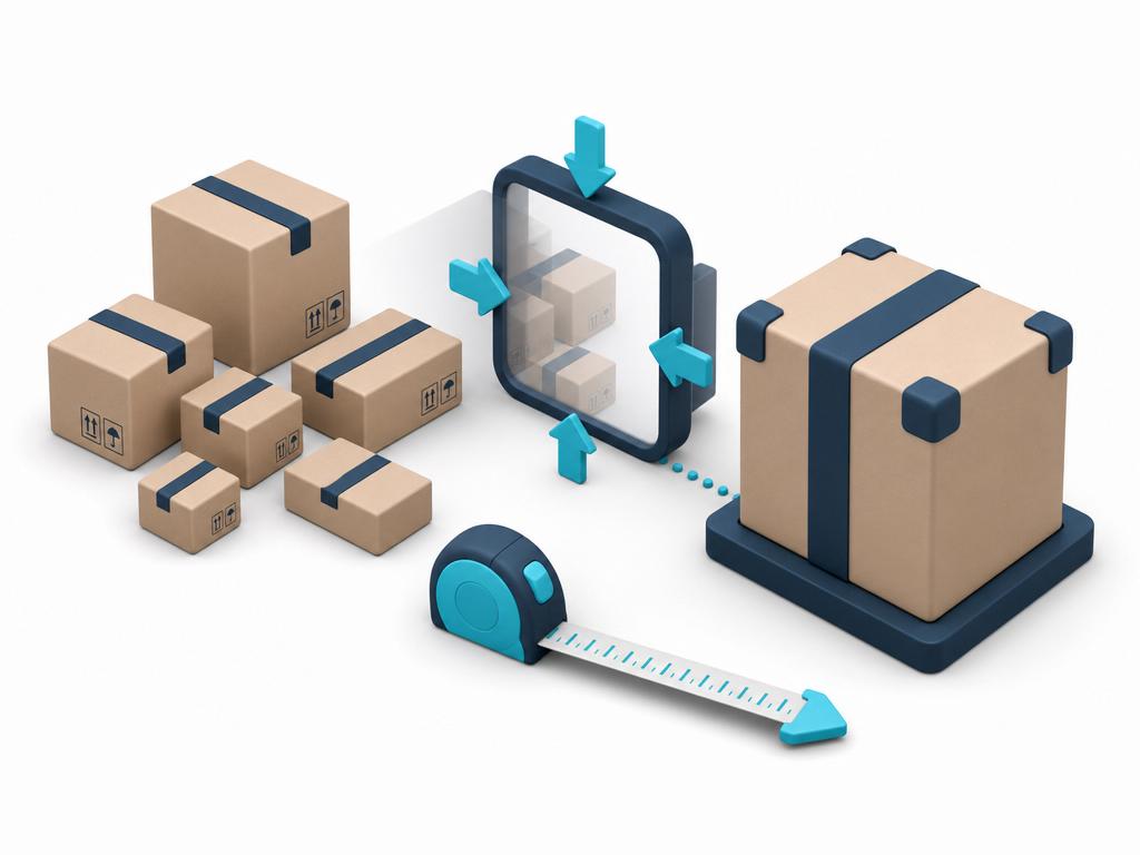 Reempaque y consolidación: varias cajas comprimiéndose en una sola caja reforzada